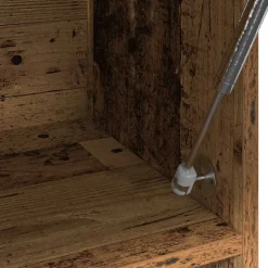 vidaXL Kledingkast 100x32,5x35 cm bewerkt hout oud houtkleurig