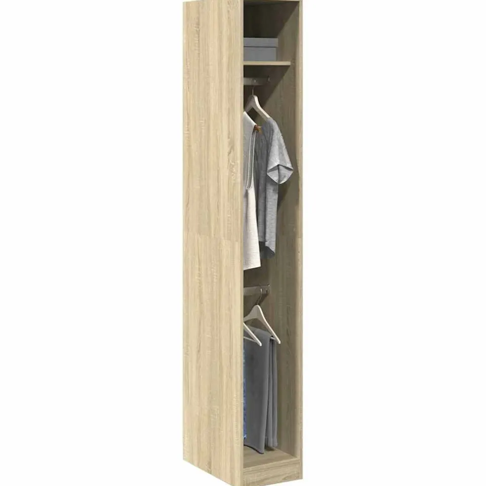 vidaXL Kledingkast 30x50x200 cm bewerkt hout sonoma eikenkleurig