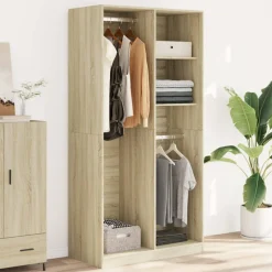 vidaXL Kledingkast 82,5x51,5x180 cm bewerkt hout wit
