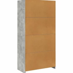 vidaXL Kledingkast 100x50x200 cm bewerkt hout betongrijs
