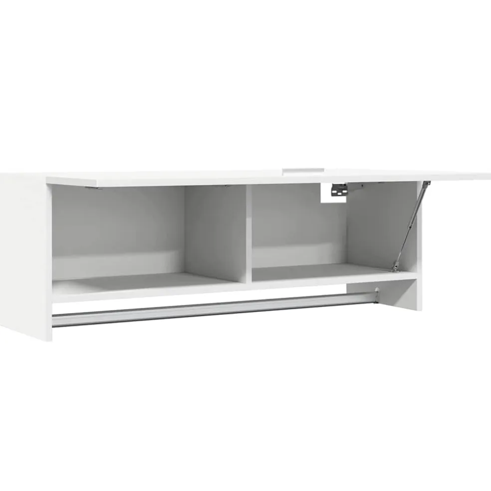 vidaXL Kledingkast 100x32,5x35 cm bewerkt hout wit