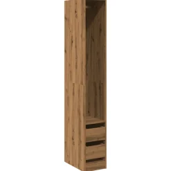 vidaXL Kledingkast 100x32,5x35 cm bewerkt hout gerookt eikenkleurig