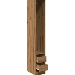 vidaXL Kledingkast 30x50x200 cm bewerkt hout artisanaal eikenkleur