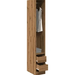 vidaXL Kledingkast 30x50x200 cm bewerkt hout artisanaal eikenkleur
