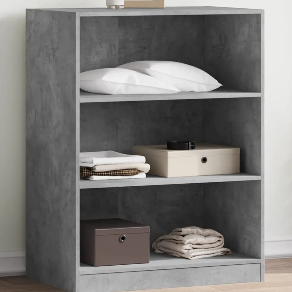 vidaXL Kledingkast 77x48x102 cm bewerkt hout betongrijs