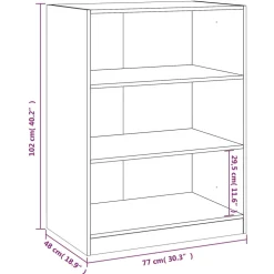 vidaXL Kledingkast 77x48x102 cm bewerkt hout betongrijs
