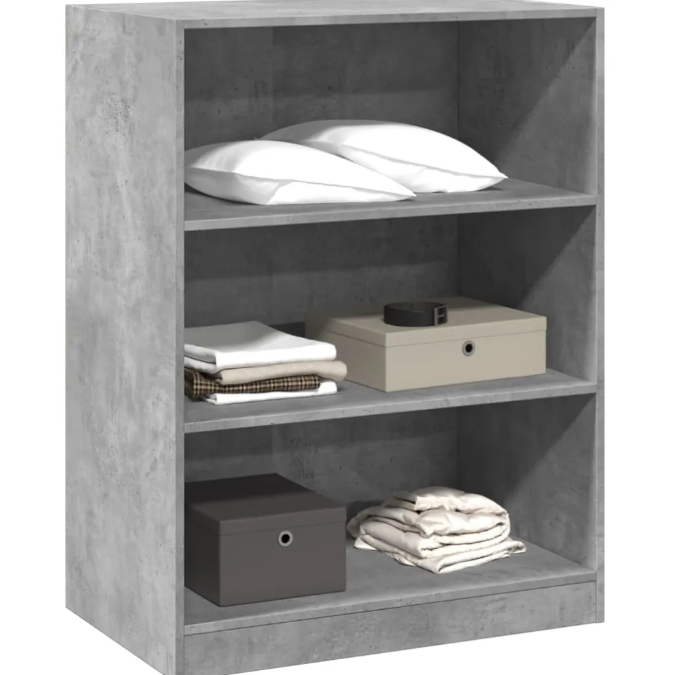 vidaXL Kledingkast 77x48x102 cm bewerkt hout betongrijs