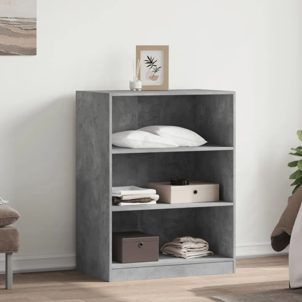 vidaXL Kledingkast 77x48x102 cm bewerkt hout betongrijs