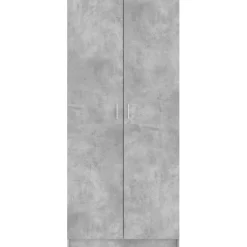 vidaXL Kledingkast 80x52x180 cm bewerkt hout betongrijs