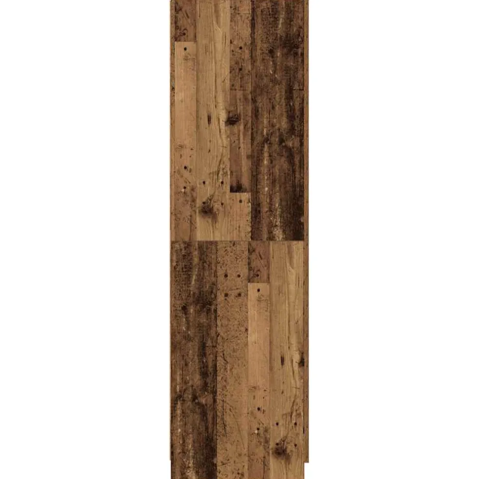 vidaXL Kledingkast 80x52x180 cm bewerkt hout oud houtkleurig
