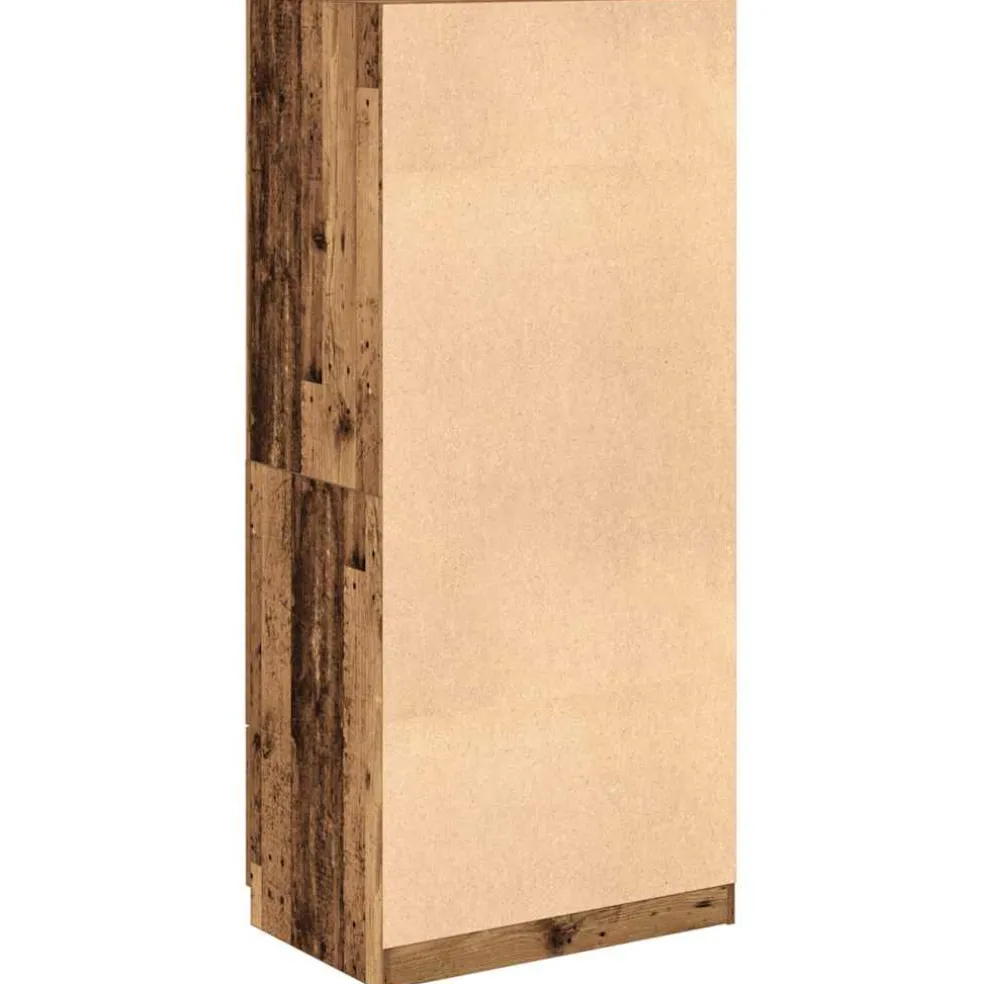 vidaXL Kledingkast 80x52x180 cm bewerkt hout oud houtkleurig
