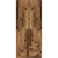 vidaXL Kledingkast 80x52x180 cm bewerkt hout oud houtkleurig