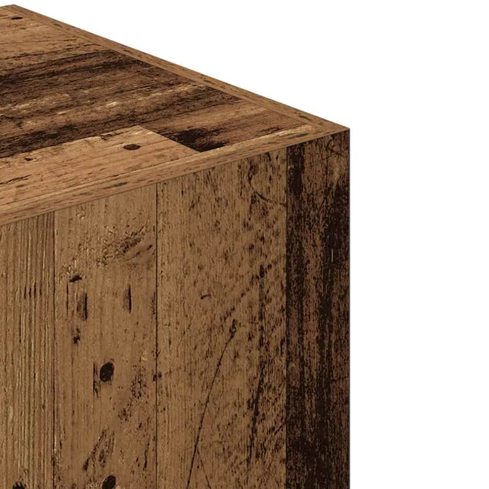 vidaXL Kledingkast 80x52x180 cm bewerkt hout oud houtkleurig