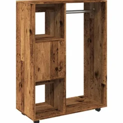 vidaXL Kledingkast 80x40x110 cm bewerkt hout oud houtkleurig