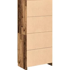 vidaXL Kledingkast 90x52x200 cm bewerkt hout oud houtkleurig