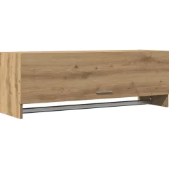 vidaXL Kledingkast 100x32,5x35 cm bewerkt hout artisanaal eikenkleurig