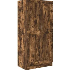 vidaXL Kledingkast 82,5x51,5x180 cm bewerkt hout gerookt eikenkleurig