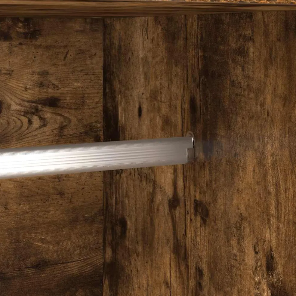vidaXL Kledingkast 82,5x51,5x180 cm bewerkt hout gerookt eikenkleurig