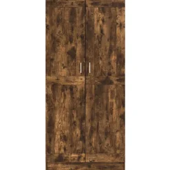 vidaXL Kledingkast 82,5x51,5x180 cm bewerkt hout gerookt eikenkleurig