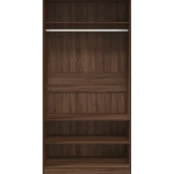 vidaXL Kledingkast 100x50x200 cm bewerkt hout bruin eikenkleur