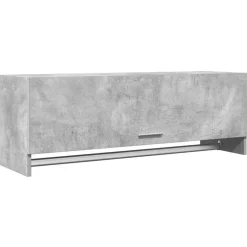 vidaXL Kledingkast 100x32,5x35 cm bewerkt hout betongrijs