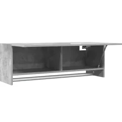 vidaXL Kledingkast 100x32,5x35 cm bewerkt hout betongrijs