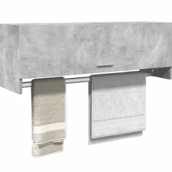 vidaXL Kledingkast 100x32,5x35 cm bewerkt hout betongrijs