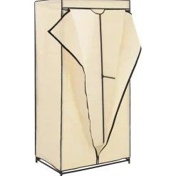 vidaXL Kledingkast 75x50x160 cm crème