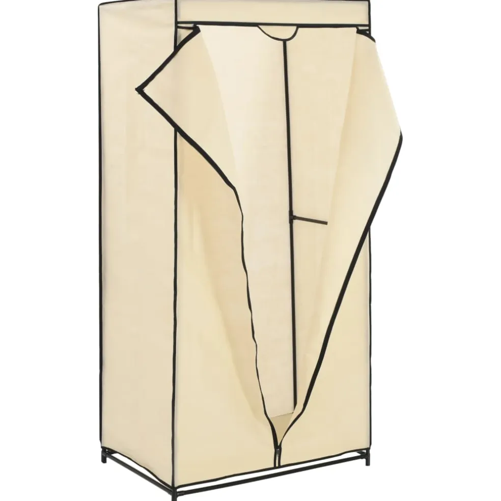 vidaXL Kledingkast 75x50x160 cm crème