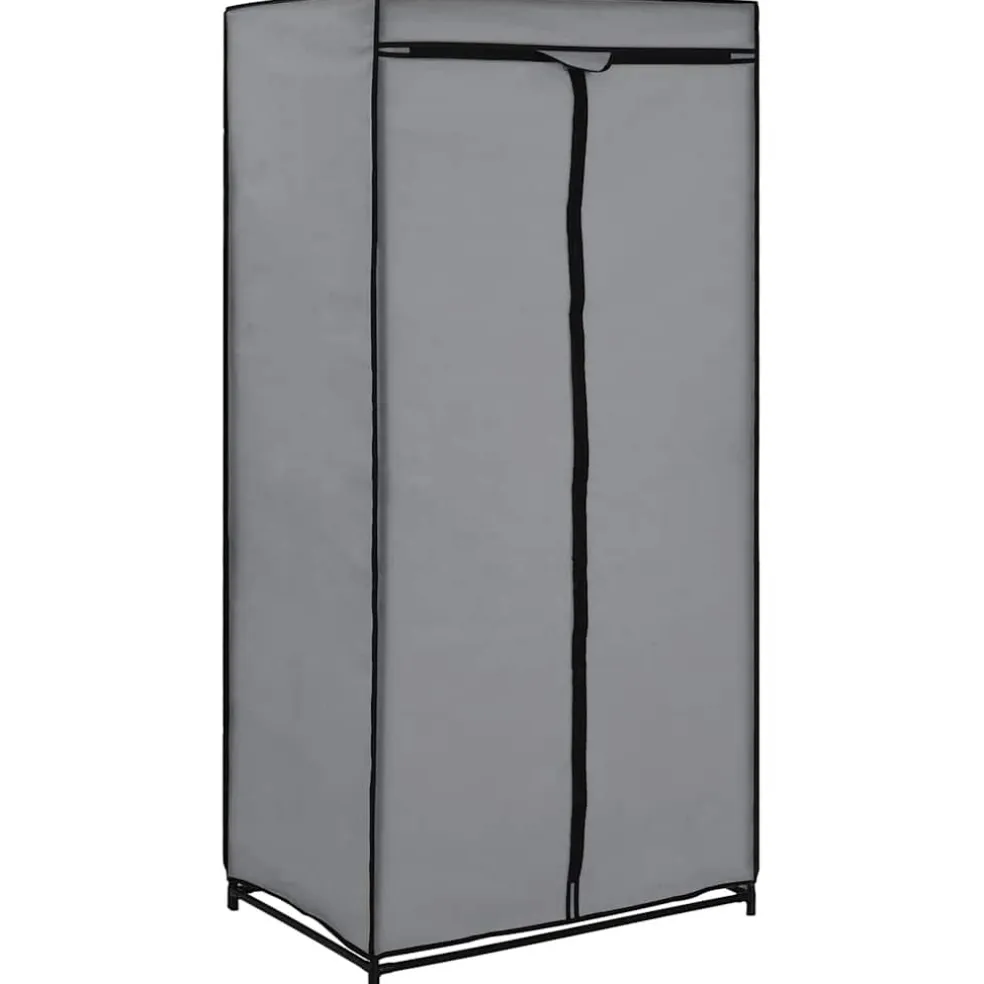 vidaXL Kledingkast 75x50x160 cm grijs