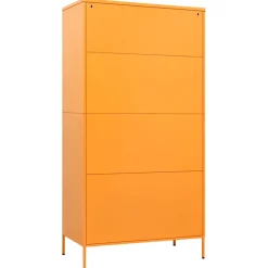 vidaXL Kledingkast 90x50x180 cm staal mosterdgeel
