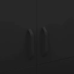 vidaXL Kledingkast 90x50x180 cm staal zwart