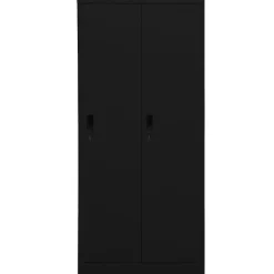 vidaXL Kledingkast 80x50x180 cm staal zwart