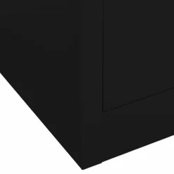 vidaXL Kledingkast 80x50x180 cm staal zwart