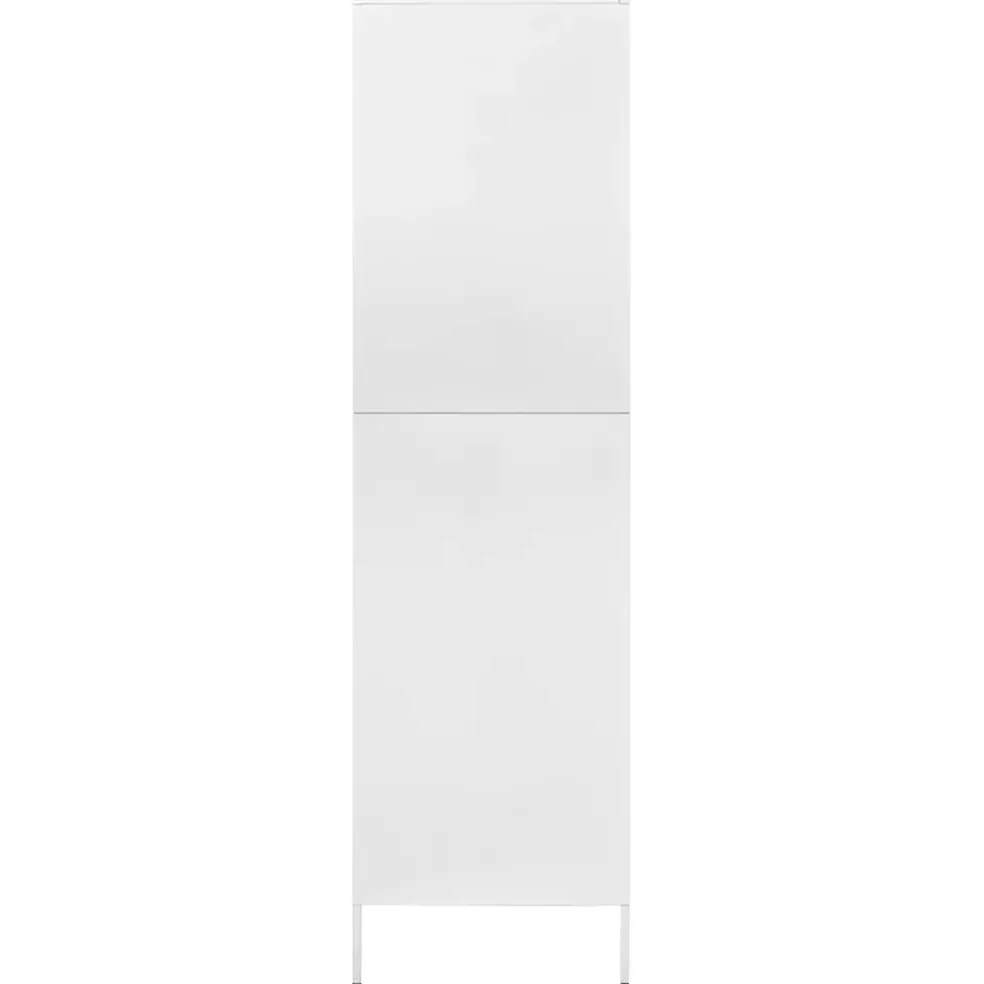 vidaXL Kledingkast 90x50x180 cm staal wit