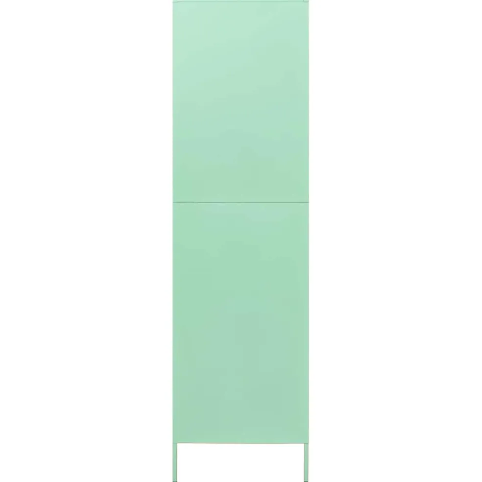 vidaXL Kledingkast 90x50x180 cm staal mintkleurig