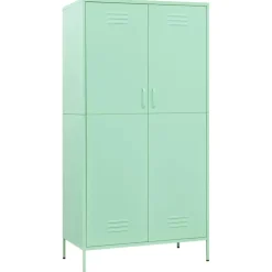 vidaXL Kledingkast 90x50x180 cm staal mintkleurig