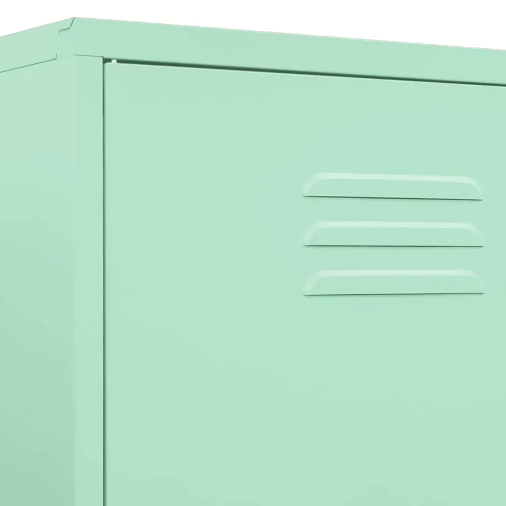 vidaXL Kledingkast 90x50x180 cm staal mintkleurig