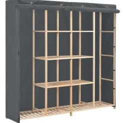 vidaXL Kledingkast 173x40x170 cm stof grijs