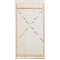 vidaXL Kledingkast 79x40x170 cm stof wit