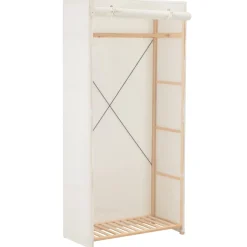 vidaXL Kledingkast 79x40x170 cm stof wit