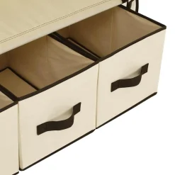vidaXL Kledingkast 87x49x159 cm stof crème