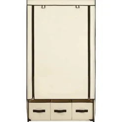 vidaXL Kledingkast 87x49x159 cm stof crème