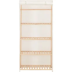 vidaXL Kledingkast 79x40x170 cm stof wit
