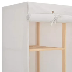 vidaXL Kledingkast 135x40x170 cm stof wit
