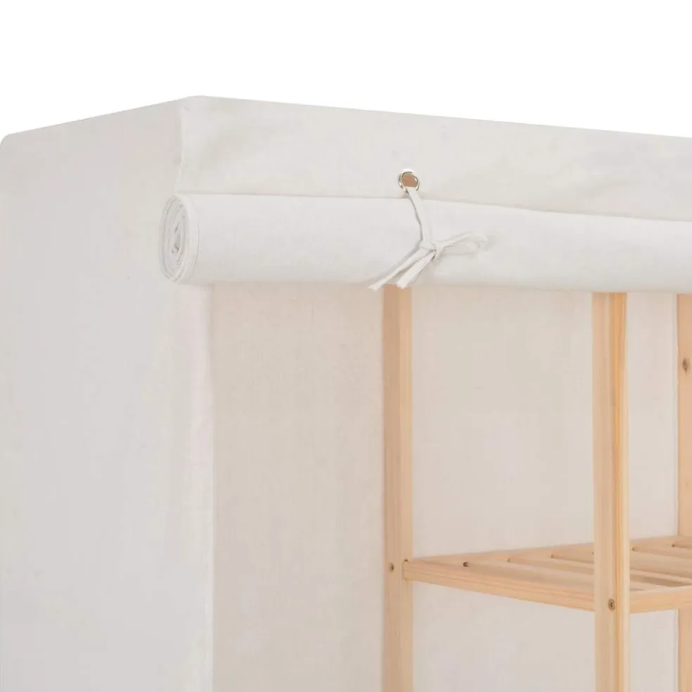 vidaXL Kledingkast 173x40x170 cm stof wit