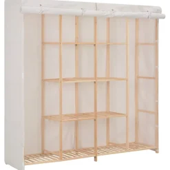 vidaXL Kledingkast 173x40x170 cm stof wit