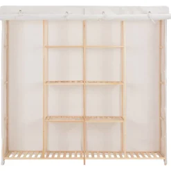 vidaXL Kledingkast 173x40x170 cm stof wit