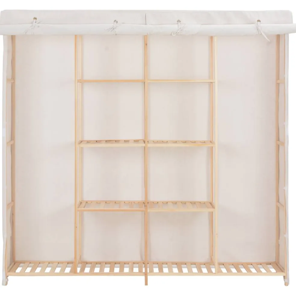 vidaXL Kledingkast 173x40x170 cm stof wit