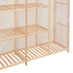 vidaXL Kledingkast 173x40x170 cm stof wit